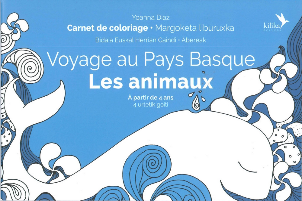 Carnet de coloriage pour enfants à partir de 4 ans, les Animaux du Pays Basque